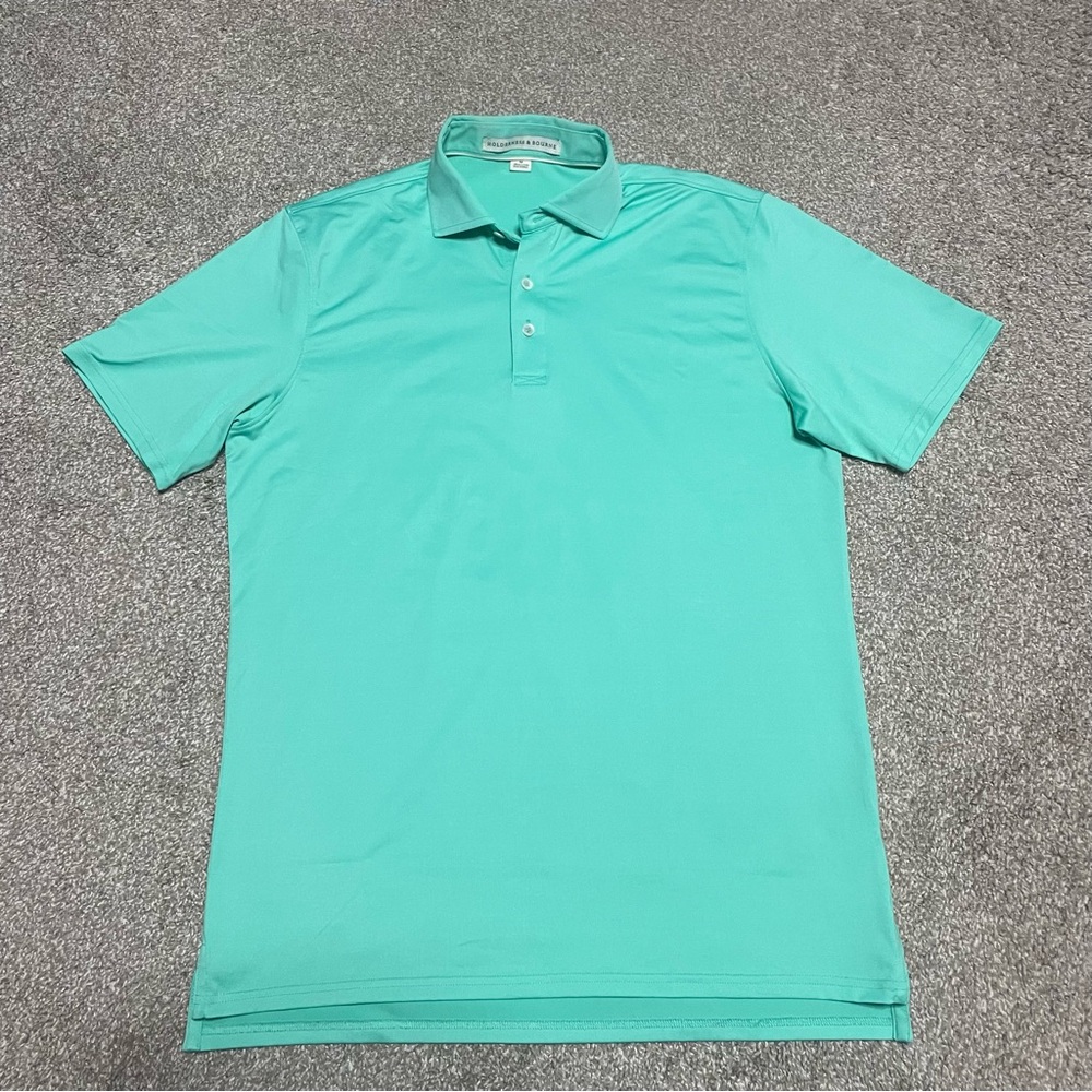 Men's Performance Polo Shirt - Aqua Green